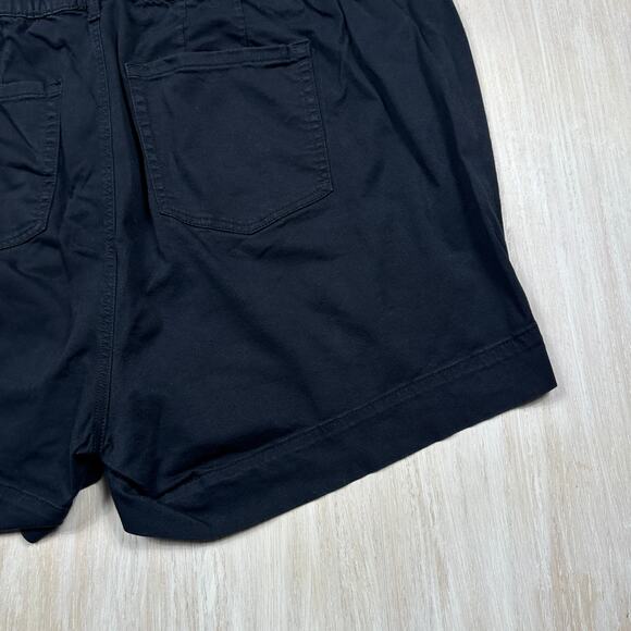 Torrid Black Stretch Casual Shorts 4X Plus Elastic Waist Pockets Tie Front - Picture 12 of 13